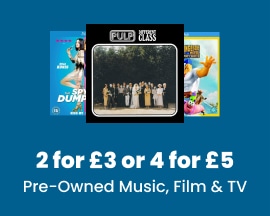 2 for £3 or 4 for £5 on Pre-Owned Media